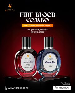 Fire Blood Combo Perfume for Men long lasting fragrance roll on Vampire Blood and Hawas Fire perfume Bangladesh